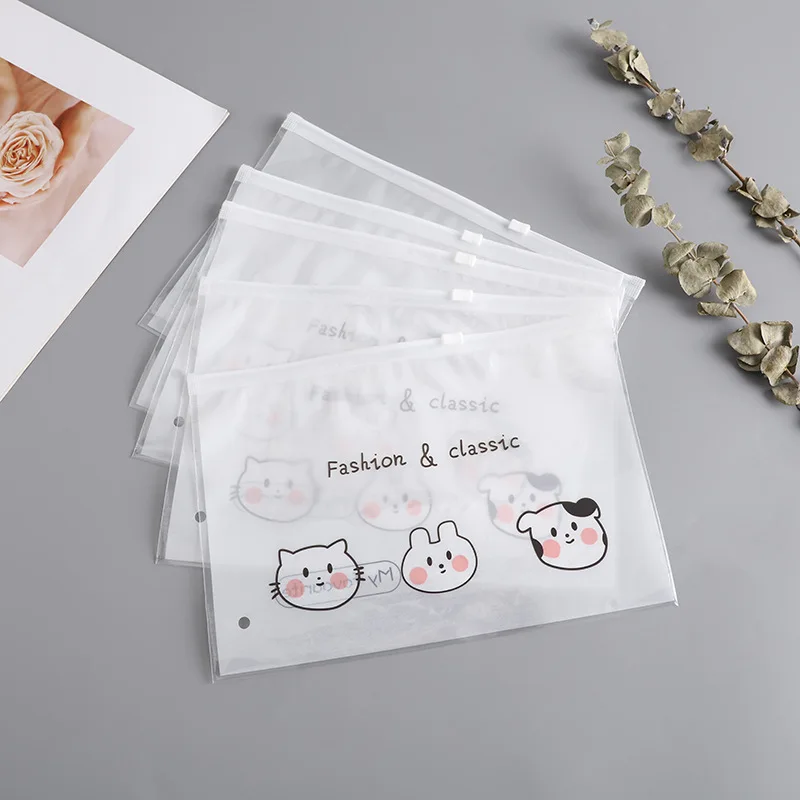 

INPLUSTOP 50Pcs Cartoon Matte Plastic Zipper Storage Pouch Self Seal Zip Lock Frosted Thick Travel Cloth Cosmetic Packaging Bag