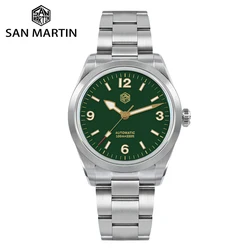 San Martin New 38mm Vintage Enamel Dial NH35 Men Sport Watch Explore Climbing Series Automatic Mechanical Sapphire 10Bar BGW-9
