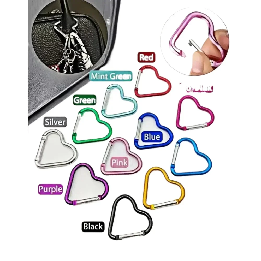 

Heart Shaped Metal Carabiner Keychain Carabiner Outdoor Climbing Camping Key Ring Buckle Multi Travel Kit Hook Hanging Keyring