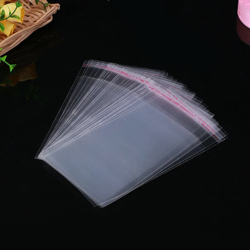 1000pcs Width 8cm Transparent Self Adhesive Bags For Chocolate Cookie Candy Storage Cellophane Bag Jewelry Makeup-box Packaging