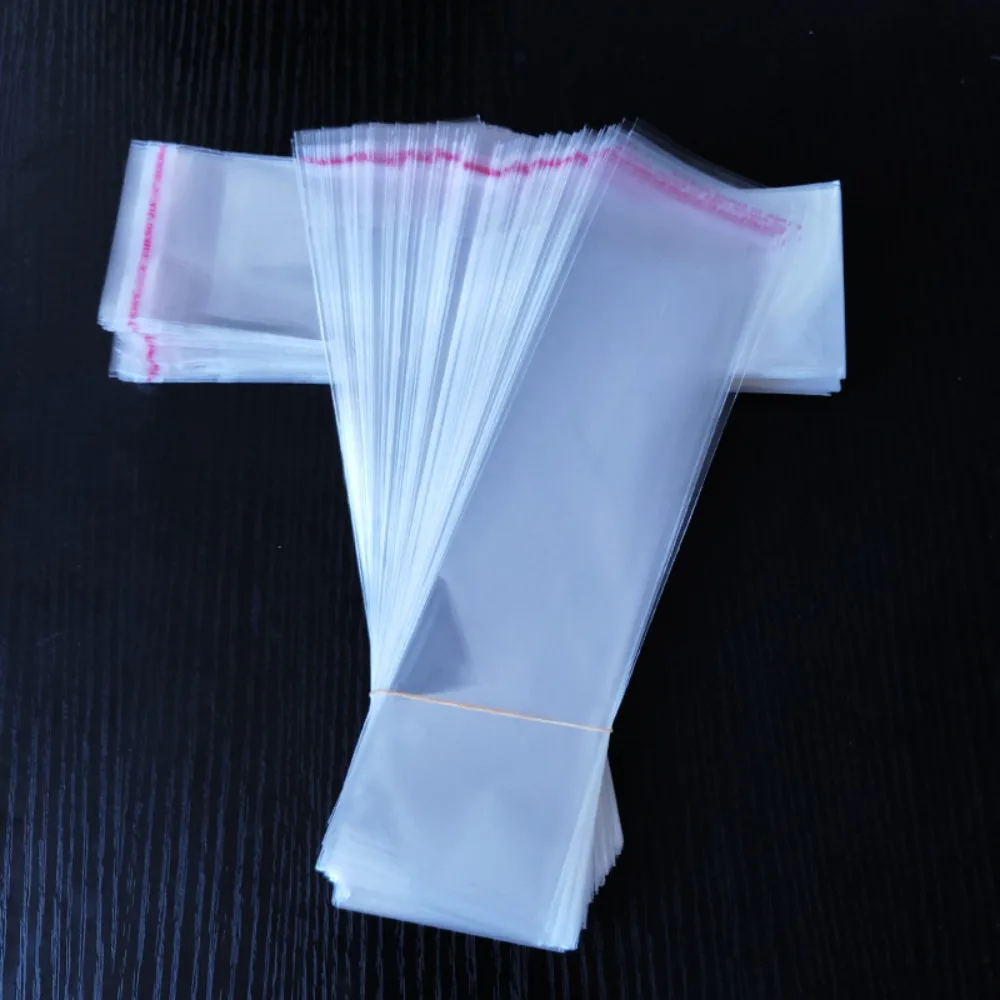 100Pcs Transparent Self Adhesive Bag Self Sealing Small Bags for Pen Jewelry Candy Packing Resealable Gift Cookie Packaging Bag