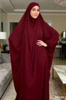 Robe de prière musulmane Wp, em femmes robe Hijab Abaya à capuche longue Khimar Jilbab Burka Eid Abayas robe Eid Niqab Ramadan 4