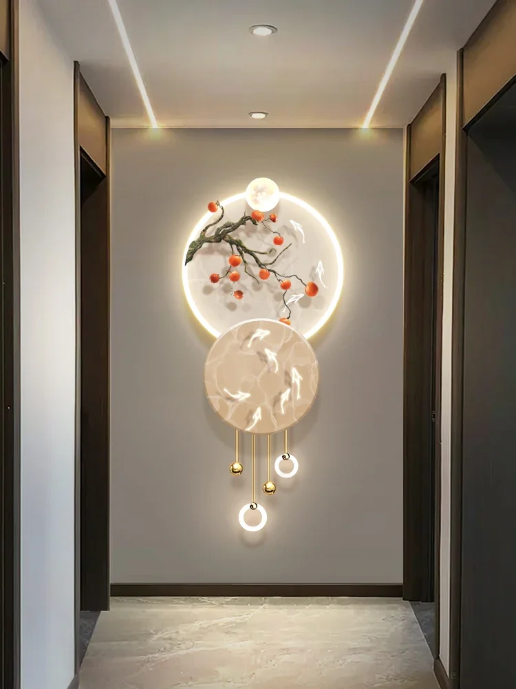 

Jiuyutu foyer decoration painting at the end of the corridor, everything goes smoothly, glowing mural, 3D three-dimensional phys
