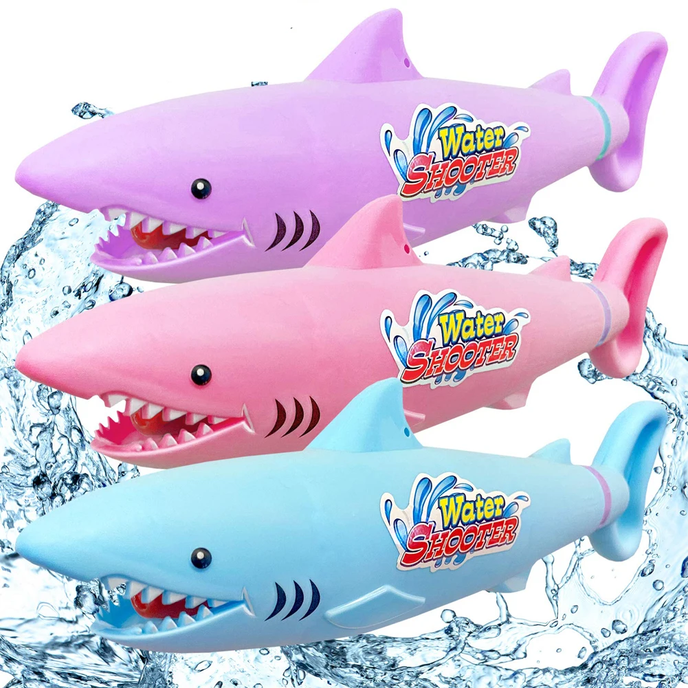 Children Shark Water Gun Toys Kids Summer Water Fight Pool Toys Outdoor Water Play Games Spray Pistol Toys Squirt Shooter Gifts