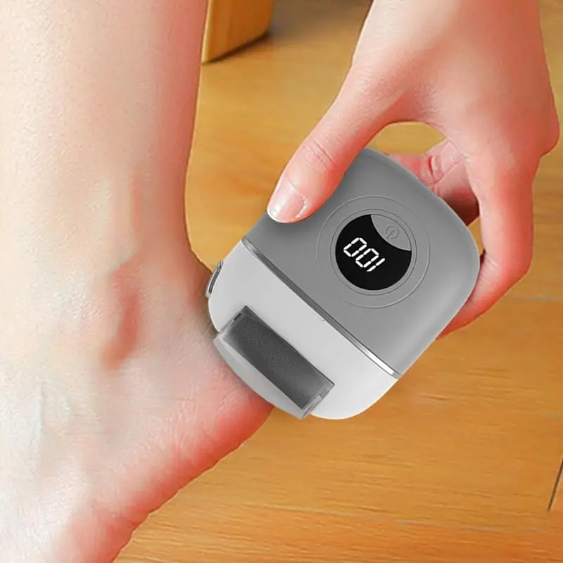 Automatic Foot Scraper Digital Display Foot Files Callus Remover Foot Care Tool with Three Adjustment Grinding Head for Toes