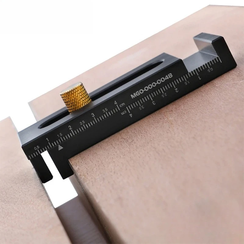 Gap Gauge, to measure dados, grooves, mortises and tenons, Ganwei Woodworking Aluminum alloy wood tenon saw joint adjuster