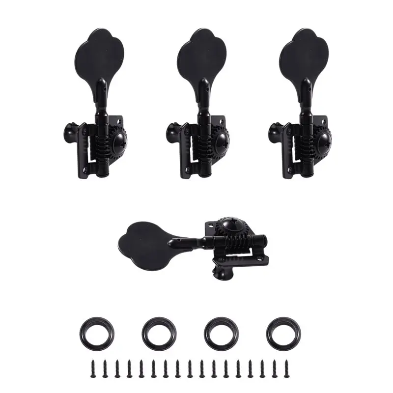 

FSTE-Mixer Head Electric Bass Tuning Machines 4PCS Open Electric Bass Tuners 4R Tuner Accessories