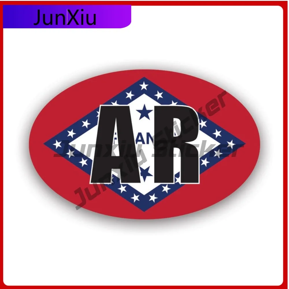 

Arkansas Flag Oval Weather Resistant Sun Resistant Anime Style For Truck Helmet Rear Windshield Easy To Remove Easy Apply Decal