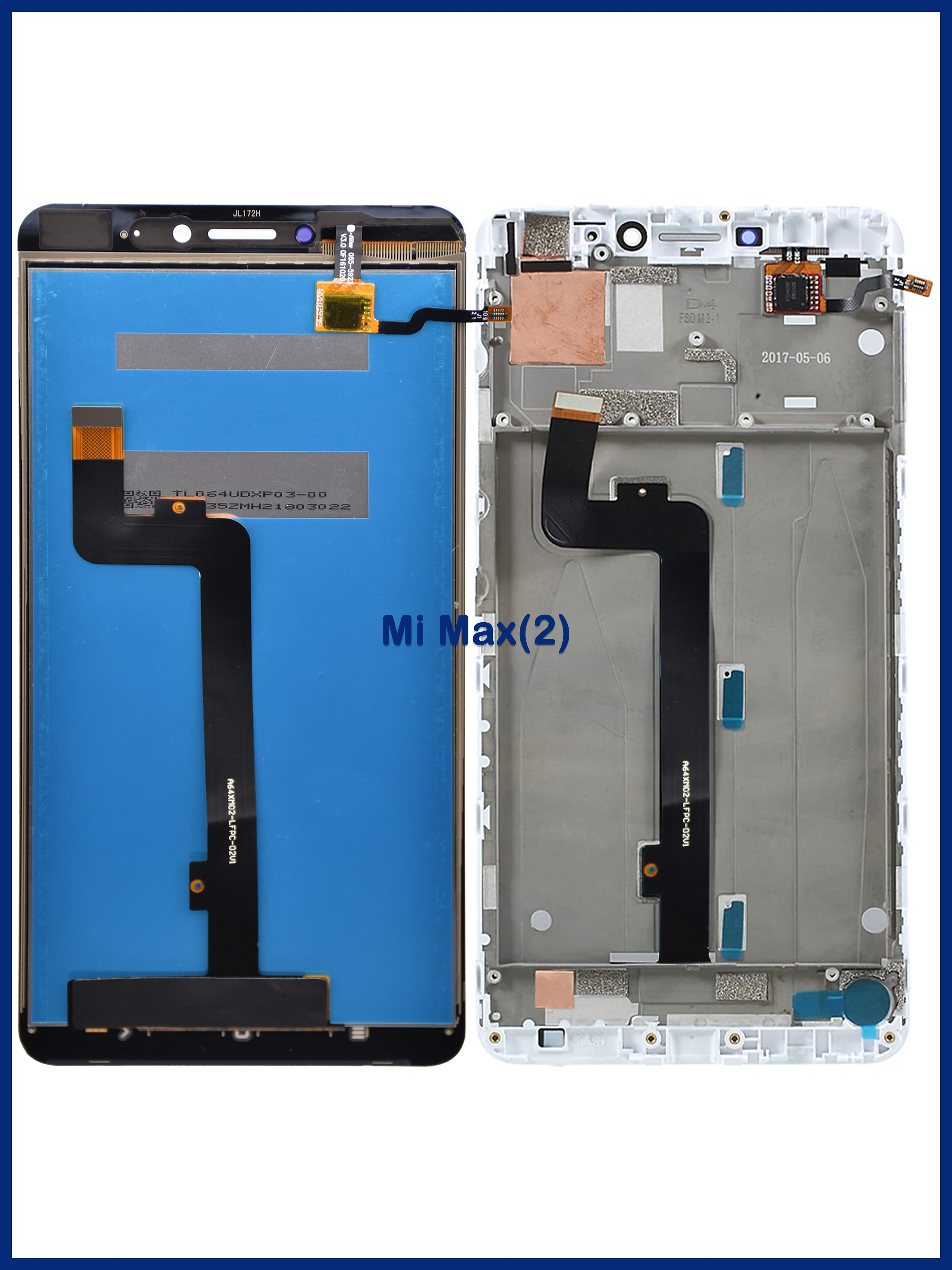 Original LCD For XiaoMi Mi Max1 Max 2 Max 3 LCD Display Touch Screen Digitizer Assembly For XiaoMi Max1 Max2 Max3 LCD With Frame