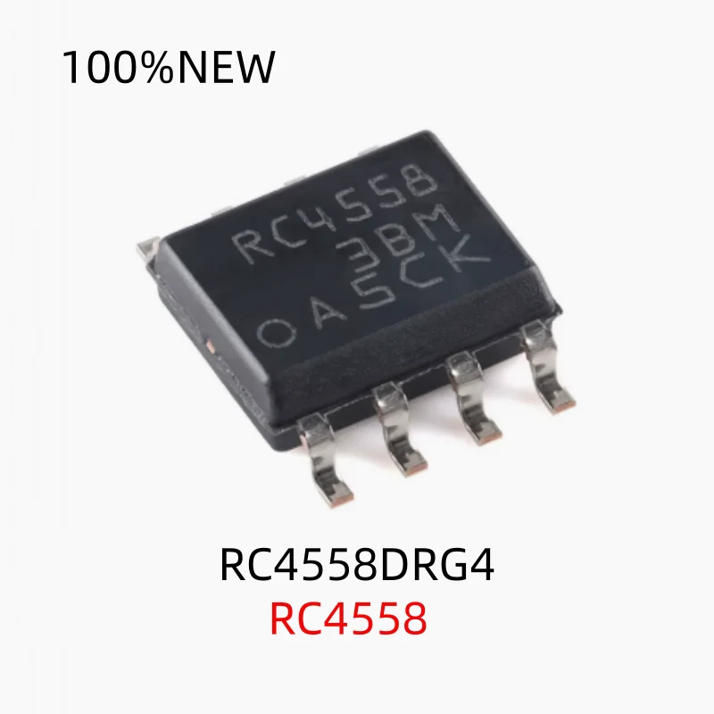 (50Pcs) 100% New Rc4558Drg4 Rc4558 Sop-8 Dual Operational Amplifier Chip Ic