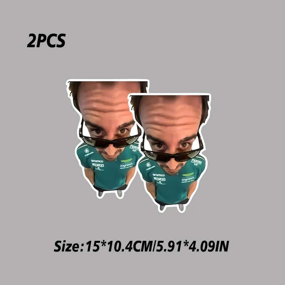 فرناندو ألونسو التصيد راسل ميمي لملصقات السيارات والدراجات النارية، وملصقات الكمبيوتر المحمول، والملصقات العاكسة الفنية #1