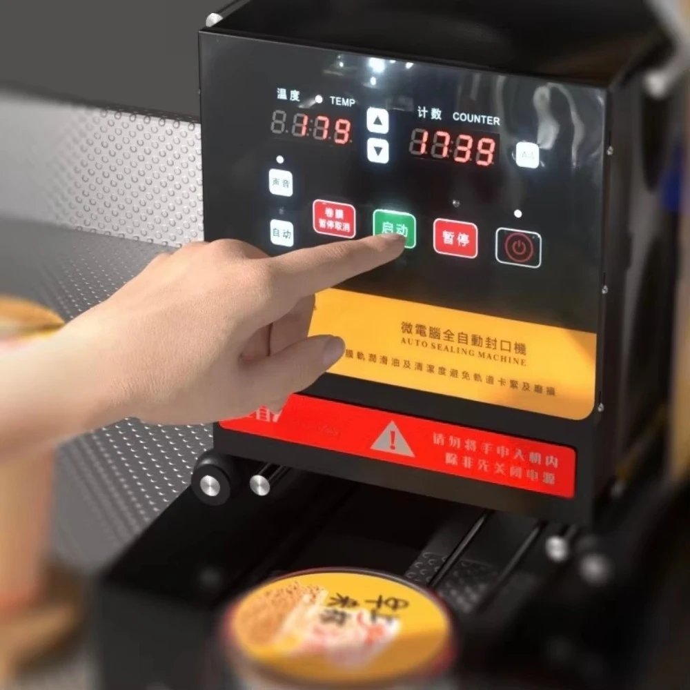 High Quality Soup Takeaway Packaging Bubble Tea Equipment Ice Cream Cup Sealing Machine Automatic Cup Sealer Machine - view 5