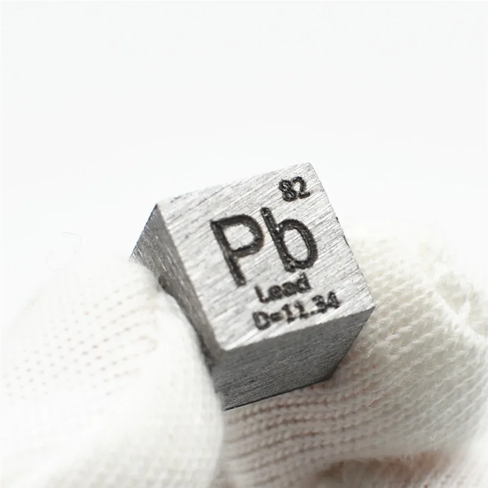 Lead Pb Metal 10mm Density Cube 99.99% Pure for Element Collection