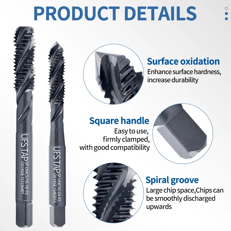 

Безрезвычайные спиральные рифленые метчики, метчики с мелкой резьбой, экструзионное покрытие из нитрида титана M35 для нержавеющей стали от Extrusi