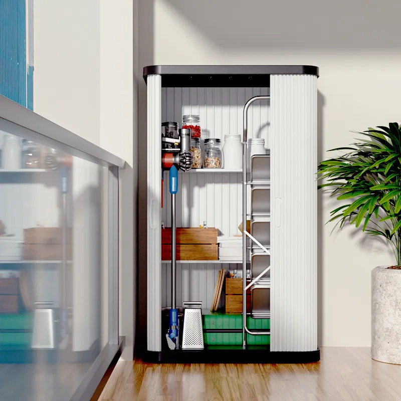 

Customizable Armadietto da esterno Protezione solare Antipioggia Cortile Attrezzi da giardino Armadietto della spesa