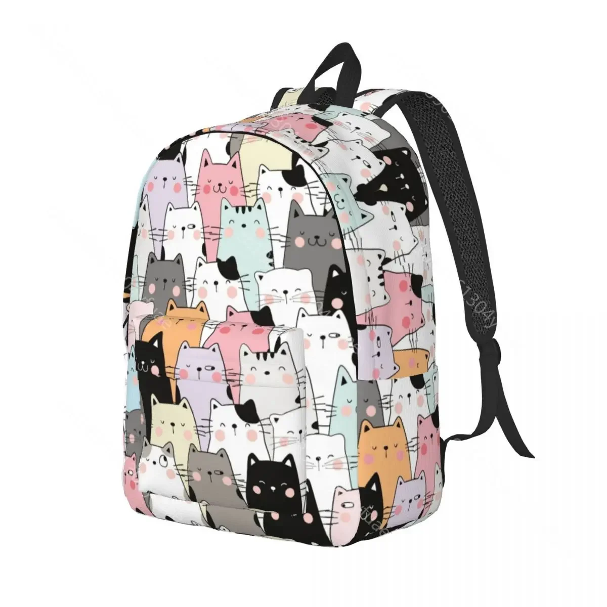 Cat Land Backpack Kawaii Pet Animals Boy Girl Polyester Travel Backpacks Durable Funny High School Bags Rucksack