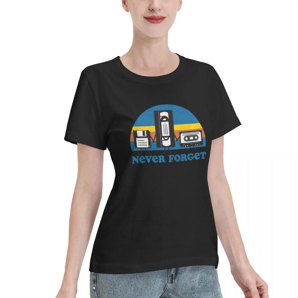 Quick Dispatch Never Forget Women's T-shirt Relaxed Style Undergarment Cotton Top
