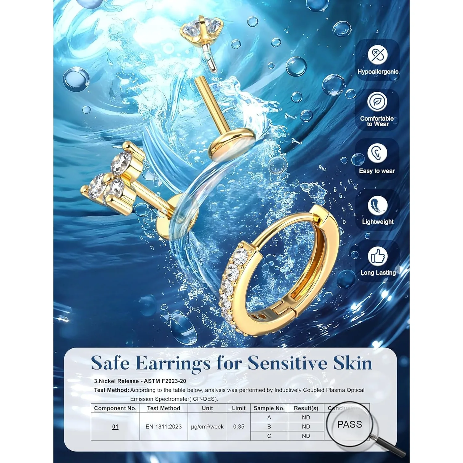 Pendientes de espalda plana de - Body Jewelry Surgical Steel reseña y precio