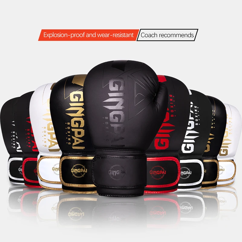 6 8 10 12 14 OZ PU Kick Boxing guanti Karate Muay Thai Guantes De Boxeo Free Fight MMA Sanda Training per adulti uomo donna