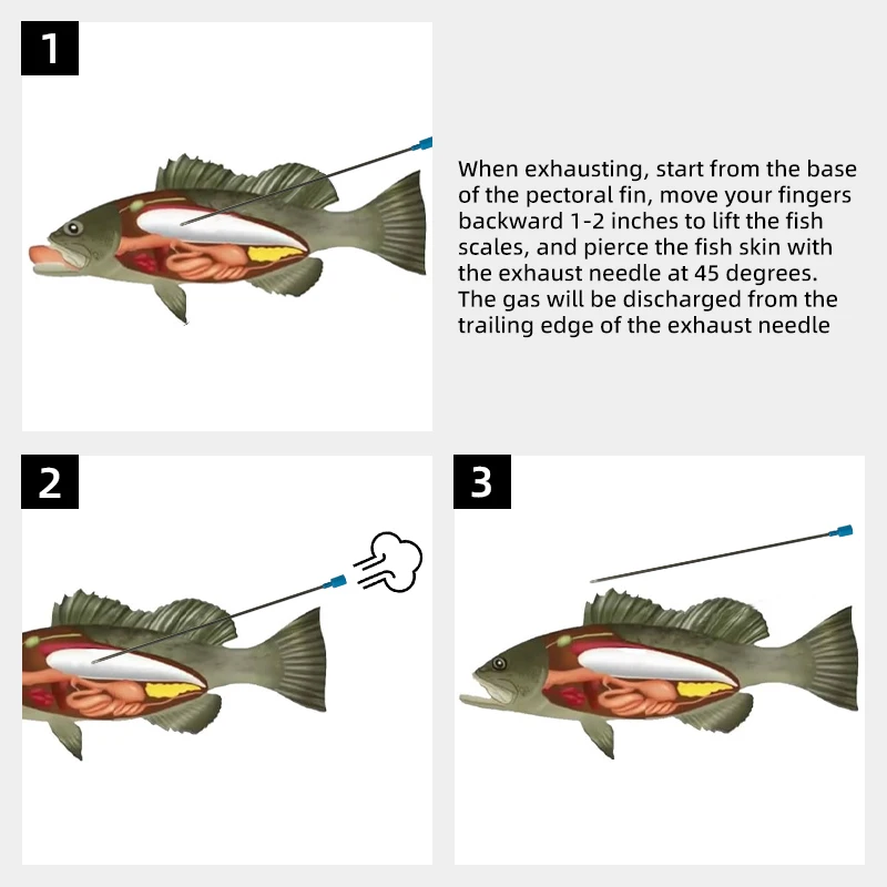 LETOYO Twee-in-een vis ontluchting holle naald Quick Regenworm Hooking Naald Worm Baiting Naald Driller Gas naald Vissen Gereedschap