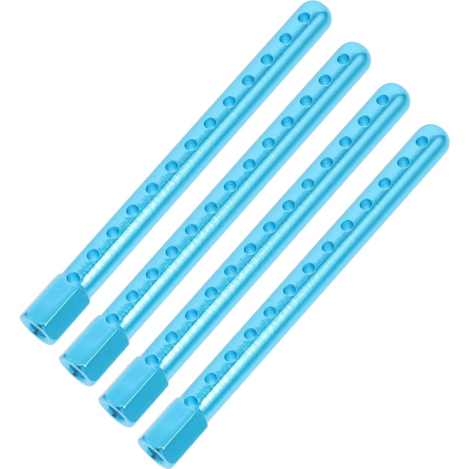 

4 шт. Премиальные алюминиевые опоры для кузова радиоуправляемых машинок: легкая установка, прочная дорожная поддержка, гибкое управление, металлические колонки для корпуса радиоуправляемых моделей