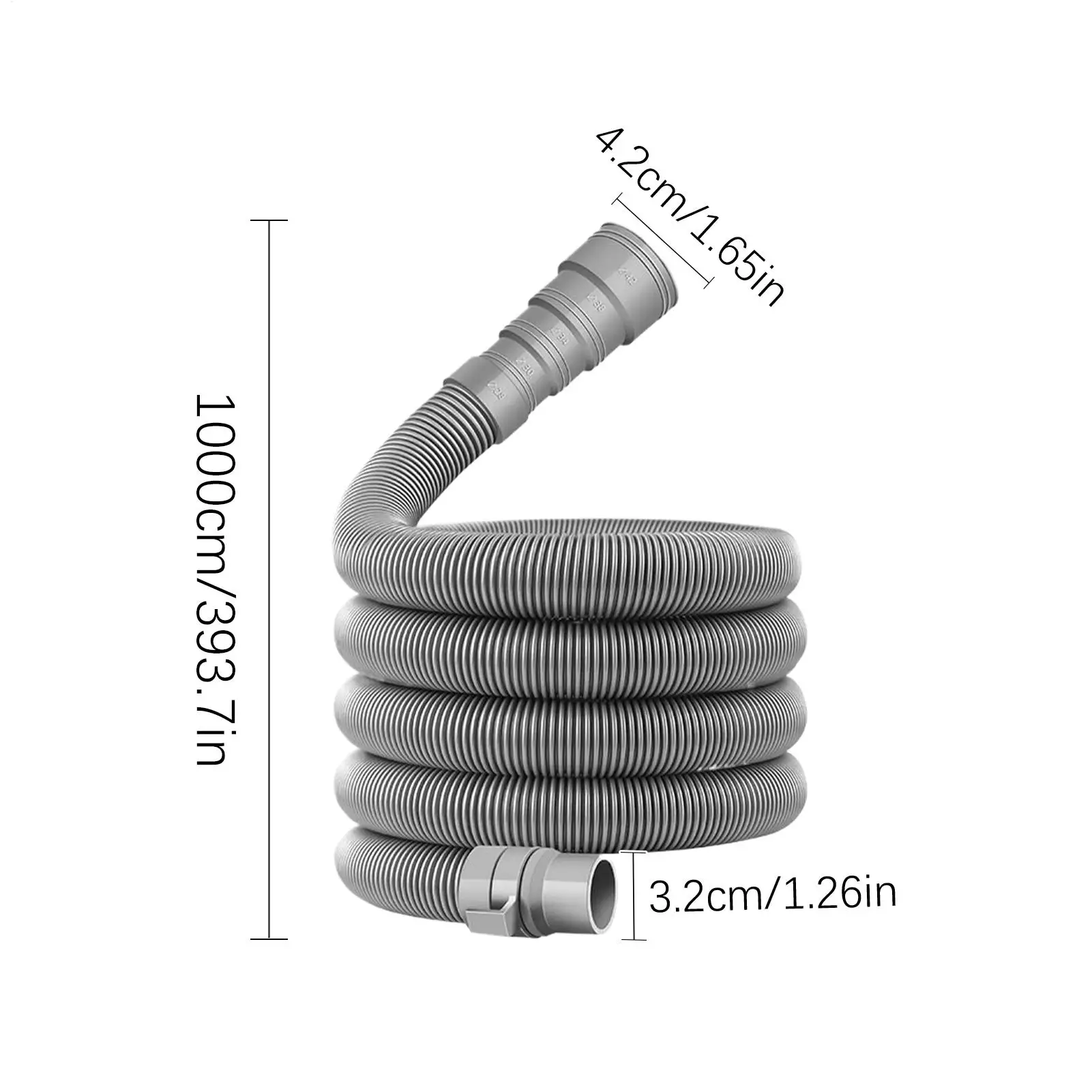 Caravan Sewer Pipe Kit Foldable Caravan Drain Hose RV Sewer Hose Kit Freely Cut to Size Compatible with 28mm-42mm Diameter Hose
