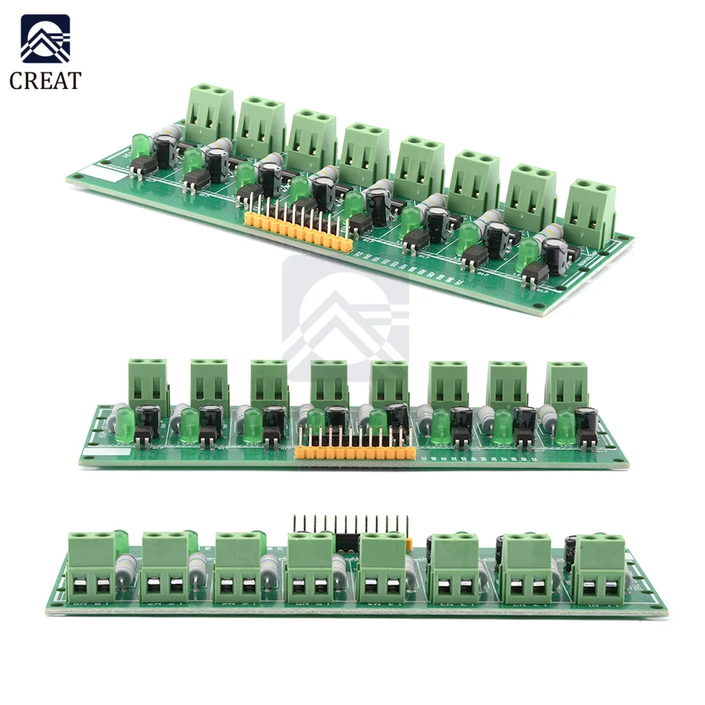 AC 220V 8 Channel MCU TTL Level 8 Ch Optocoupler Isolation Test Board Isolated Detection Tester PLC Processors Module