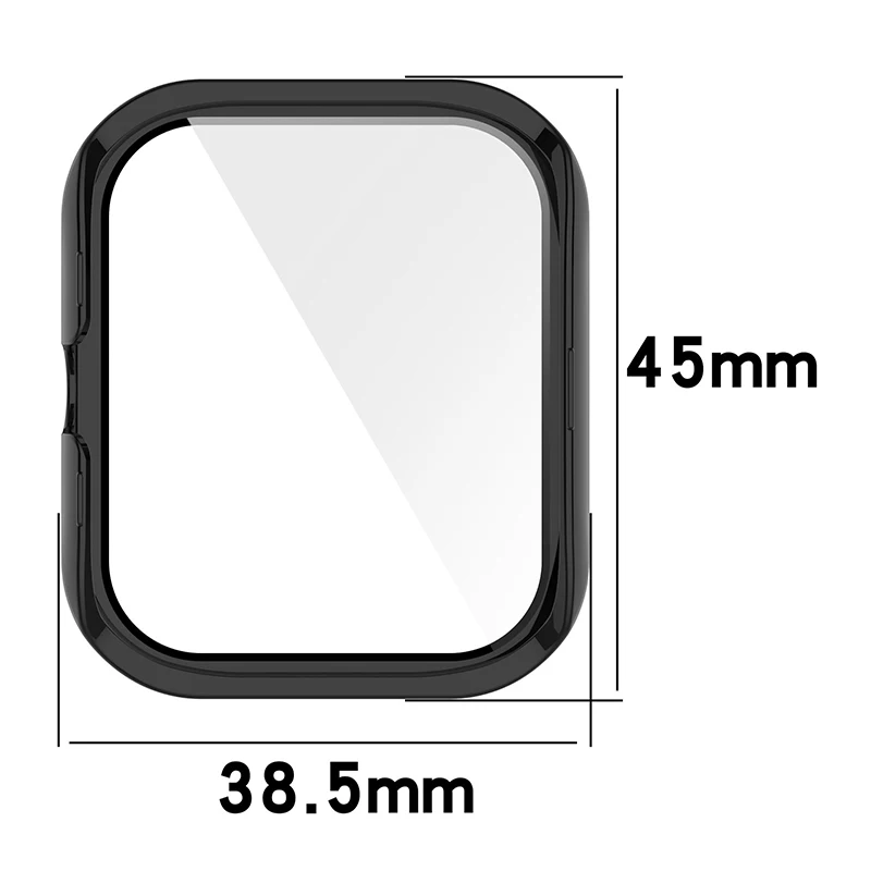 Silicone Case+Tempered Glass For Amazfit GTS 4 Mini GTS3 GTS 2Mini Smartwatch Full Coverage Screen Bumper Frame Protector Cover