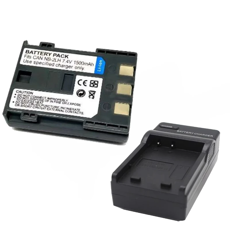 High Quality New 7.4V 1500mah NB-2LH Camera Battery for Canon EOS Rebel XT XTi 350D 410D G7 G9 S70 S80 ZR950 ZR960 HG10 ZR500