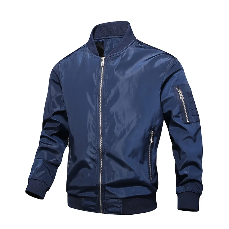 

Casual Men Jacket Solid Fashion Slim Bomber Jacket Men Overcoat Spring Autumn Baseball Jackets Outdoor Men's Jacket M-7XL