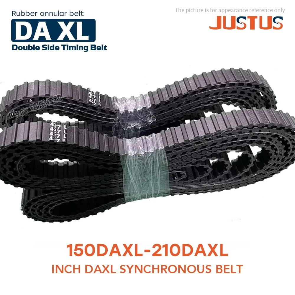 Double-sided Tooth DAXL Synchronous Belt Pitch=5.08mm Perimeter=150-210 Width 6/8/10/13/15/20mm Rubber Trapezoidal Timing Belt