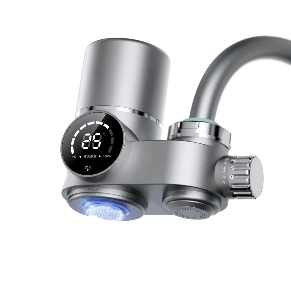 

Электрический фильтр для кухонного крана с активированным углем: прямой доступ к питьевой воде, защита от накипи, дехлорация, для бытового использования, предфильтр для водопроводной воды