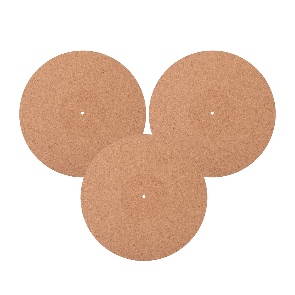 

3pcs Vinyl Record Mat Cork Turntable Platter Anti Static Soft Pad for Phonograph Player Shock Absorbing Durability Longevity