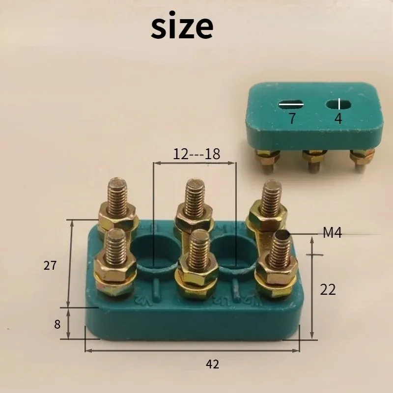 Motor Terminal Block M5 M6 M8 Three Phase Electric Motor Connecting Terminal Plate Screw Barrier Terminal Block Strip Connector