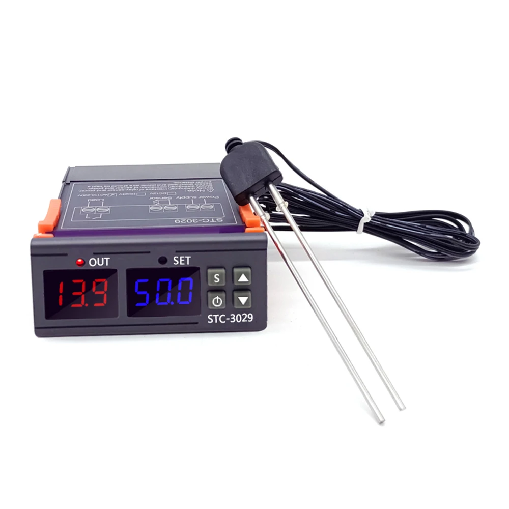 STC-3029 DC12V 120W / DC24V 240W / AC110V -220V 1500W Soil Moisture Meter Digital Humidity Controller Hygrometer Incubator