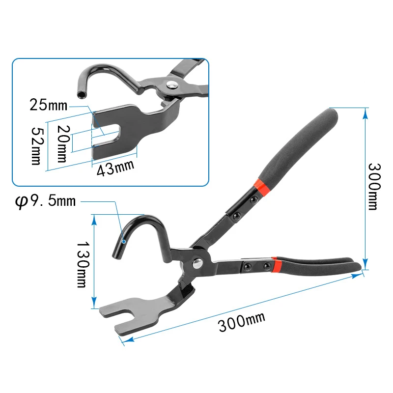 Universal Car Exhaust Hanger Removal Pliers Car Exhaust Rubber Pad Pliers Puller Tool Exhaust Pipe Rubber Gasket Removal Pliers