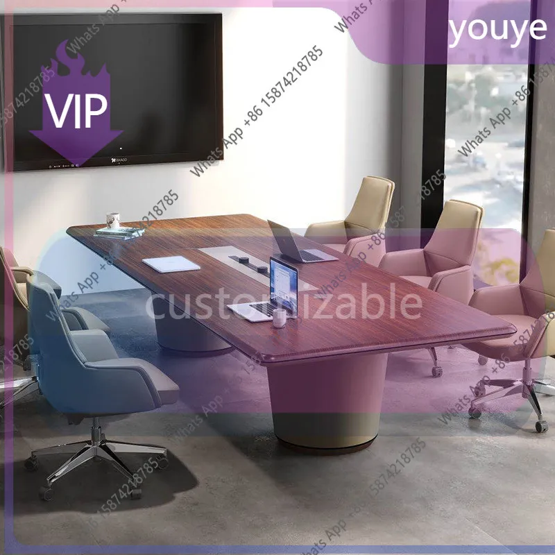 

h1 Conference table Workbench Simple modern rectangular light luxury meeting room Large business negotiation table p