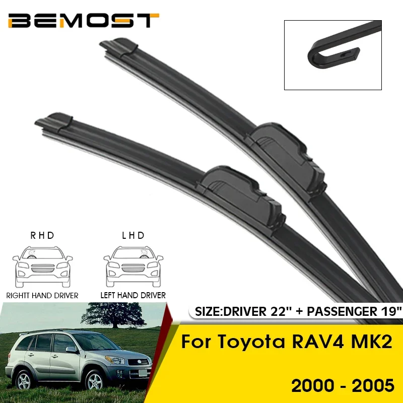 

Car Wiper Blades For Toyota RAV4 MK2 2000-2005 Windshield Windscreen Front Window Blades 22"+19" Car Accessories