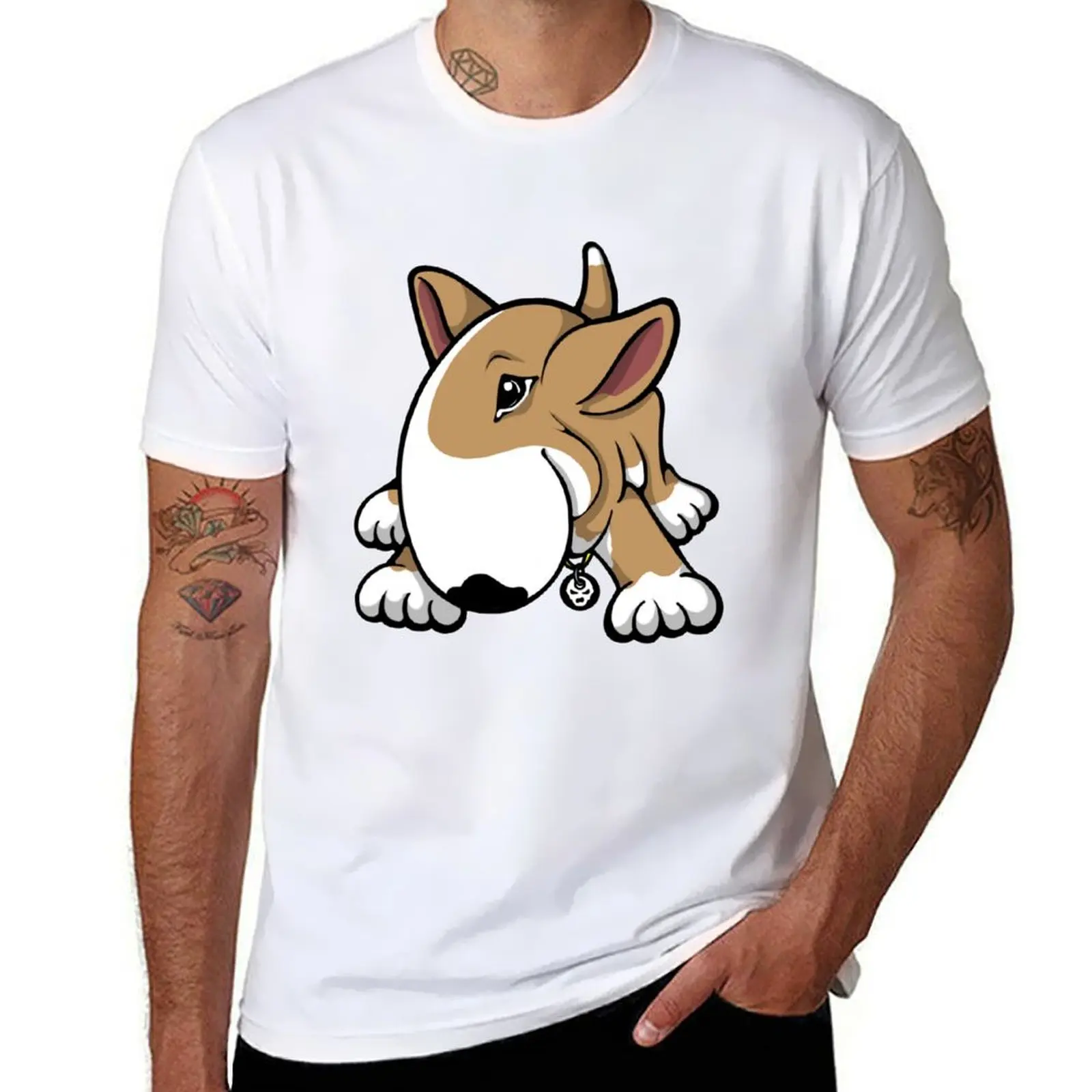 

Let's Play English Bull Terrier T-Shirt man graphic t shirt man t shirt heavy cotton T-Shirt