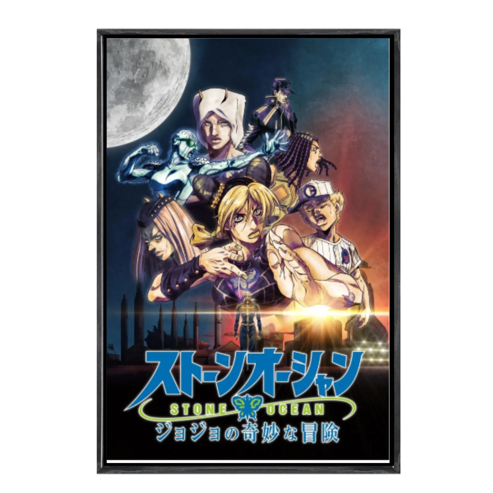 

Japanese Manga Jojo's Bizarre Adventure Multi-Size Canvas Poster Double Framed Wall Art Home Decor Home Decor