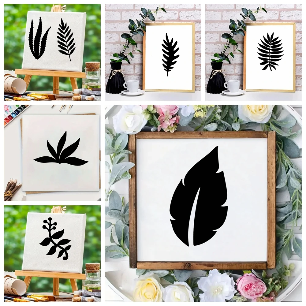 1Pcs 15*15cm DIY Foliage Layering Stencils For Spray Painting On Shirt Project Crafts Wooden Leaves Crafts Template