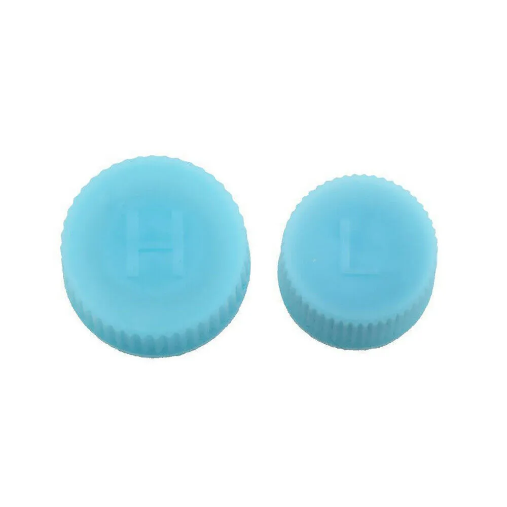 2pcs AC A/C System Valve Cap Cover A/C High Low Side Valve Core Service Port Dust Cap Set Replacement