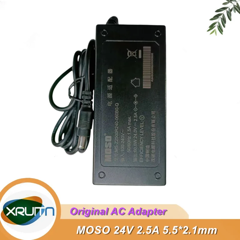 Genuine MOSO MS-Z2500R240-060B0-Q 24V 2.5A 60W AC Adapter Adaptor Charger Power Supply 5.5*2.1mm