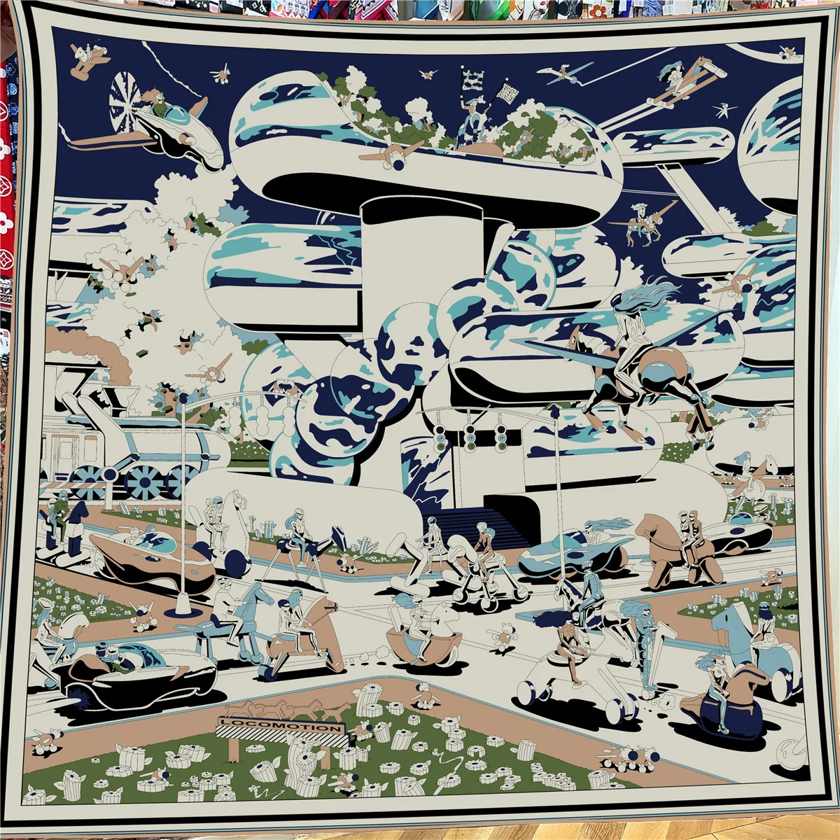 

Новая французская туристическая шаль из смеси шелковой шерсти, большой термоквадратный шарф