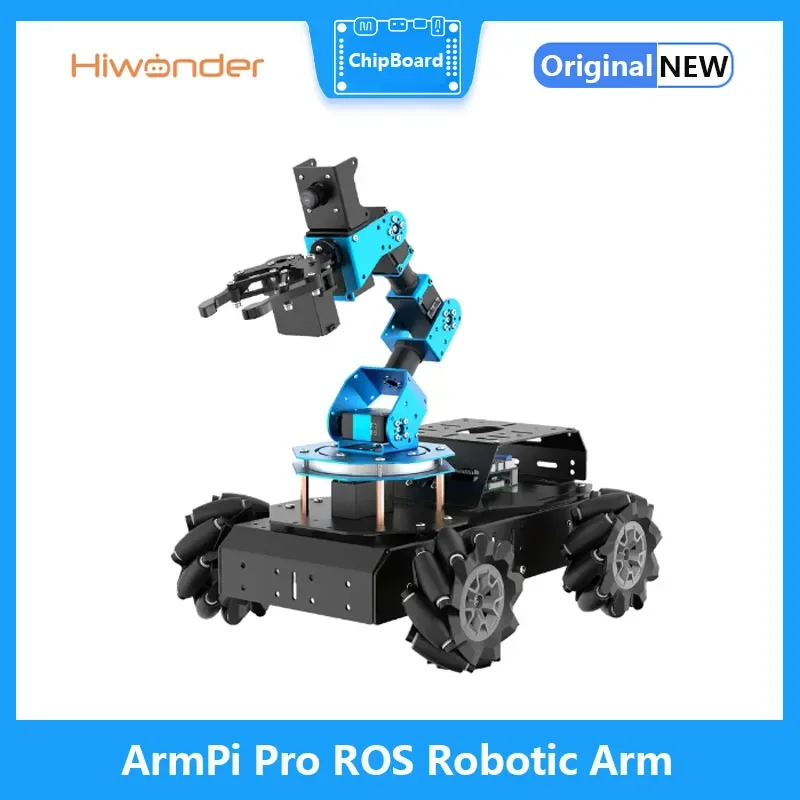 

Hiwonder ArmPi Pro Raspberry Pi ROS Robotic Arm Developer Kit with Mecanum Wheel Chassis Robot Car