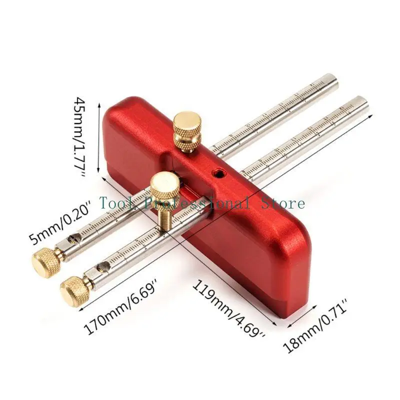 57QF Professional Woodworking Scriber Mortise Gauge Aluminum Alloy DIY Draw Line Metal Ceramic Wood Scribing Tools Carpenter