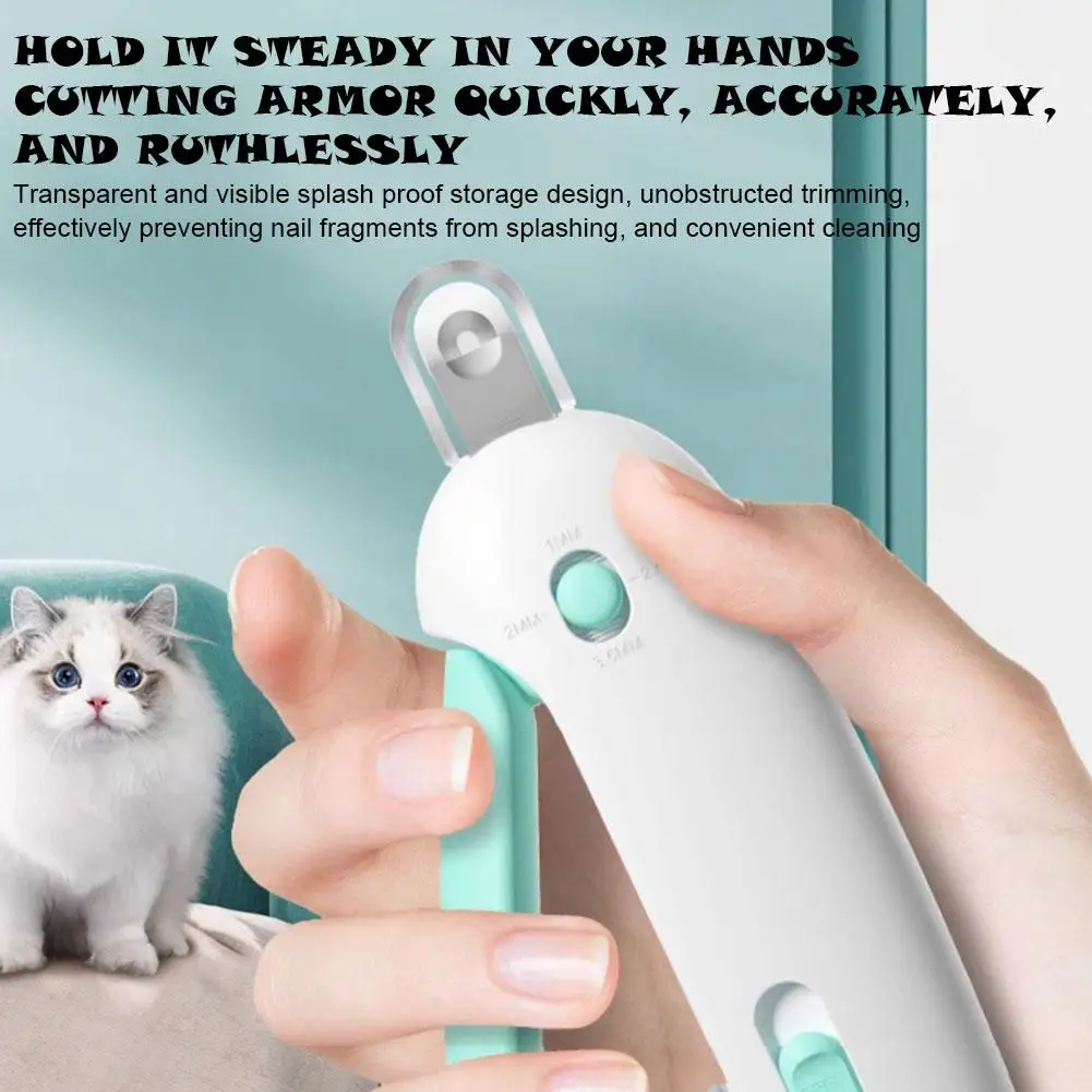 Pet Nail Clippers Dog Cat Nail Trimmer Labor-Saving Nail Adjustable Hole Nail Grinder Safe Dog Cat Grooming Pet Supplies