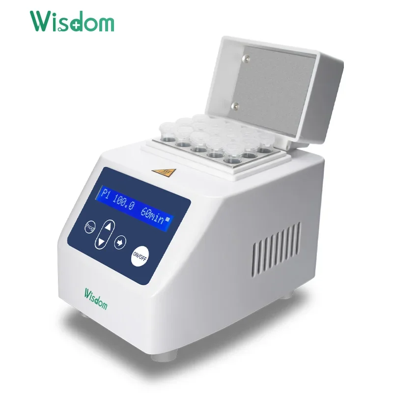 Riscaldatore a blocchi a secco per PCR compatto WISDOM 0-100 ° C±0,5 ° C Precision Magnetico per la ricerca di DNA/protezioni e laboratori accademici e clinici