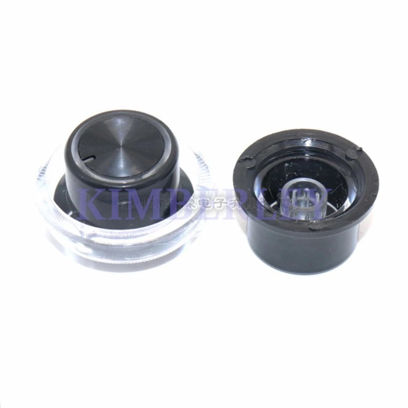 2 Piece 25MM Light Guide Knob Cap Volume Potentiometer Knob Cap Volume Adjustment Knob Cap Two-piece Torx Shaft