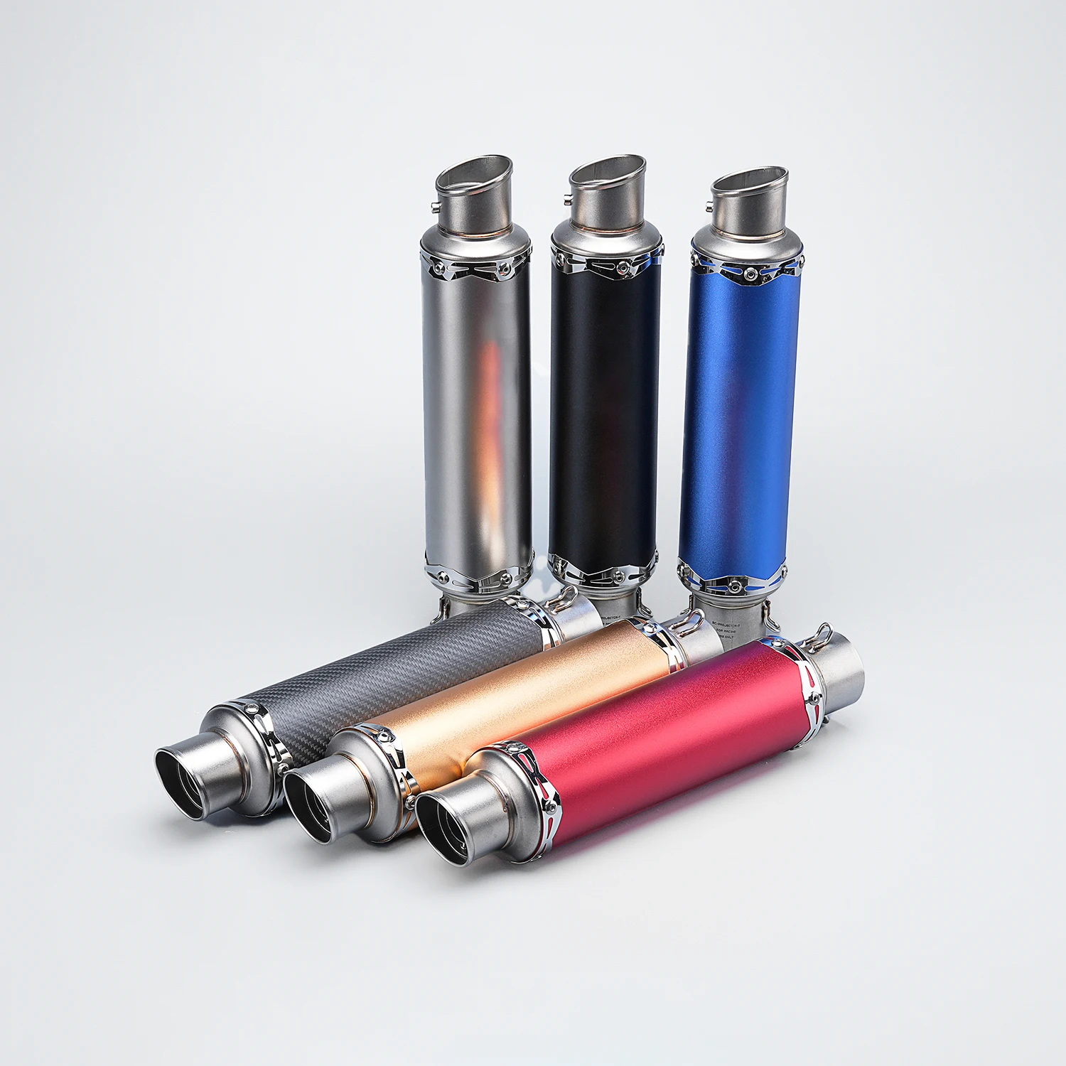 

51mm Universal Stainless Steel Motorcycle Exhaust Pipe GP Racing Design For Multiple Displacement Models